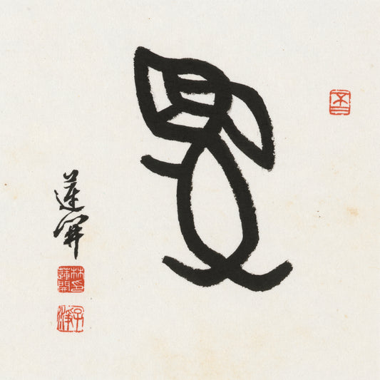 Rabbit Oracle Bone Script Chinese zodiac calligraphy artwork | Gallery Role: Artwork Hero