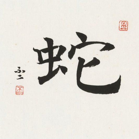 Snake Regular Script Chinese zodiac calligraphy artwork | Gallery Role: Artwork Hero