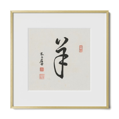 goat-cursive-12x12-premium-gold-metal
