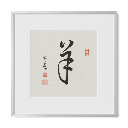 goat-cursive-12x12-premium-silver-metal