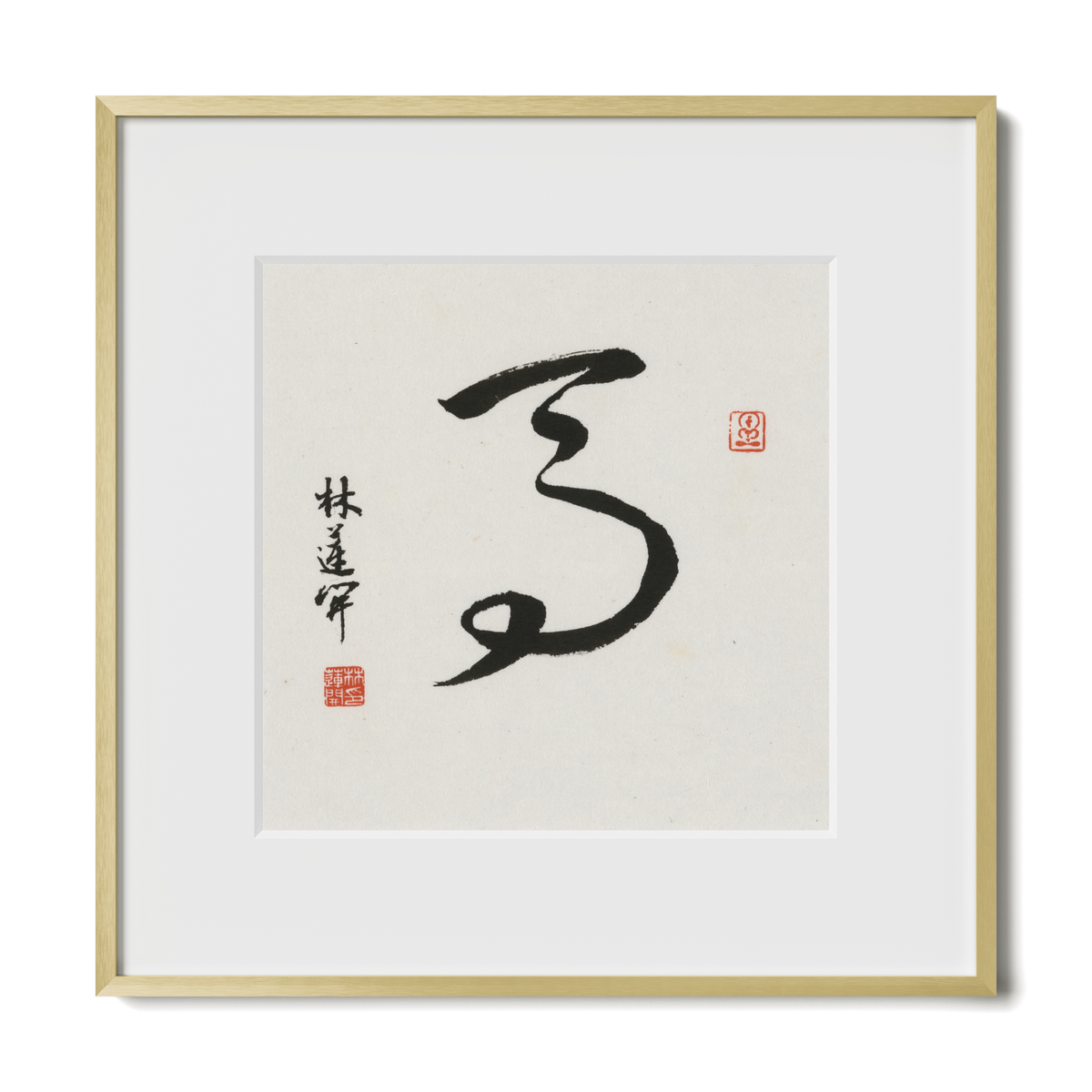 horse-cursive-12x12-premium-gold-metal