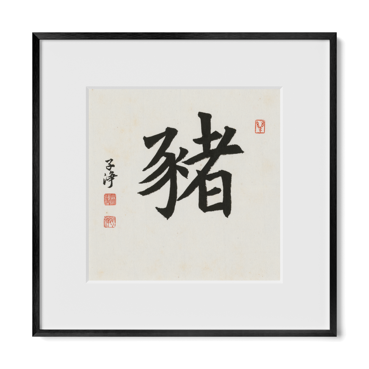 pig-regular-12x12-premium-black-metal